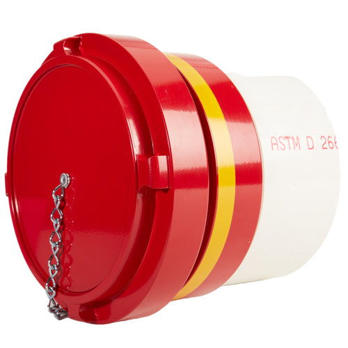 6" Male Dry Hydrant Straight Adapter With Alum Cap