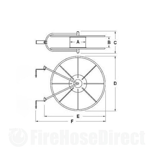 Red 2 1/2" Fire Hose Reel