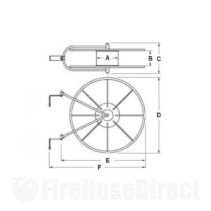 Red 2 1/2" Fire Hose Reel