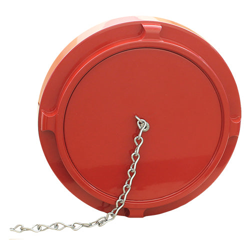 Aluminum 4 1/2" Red Dry Hydrant Cap