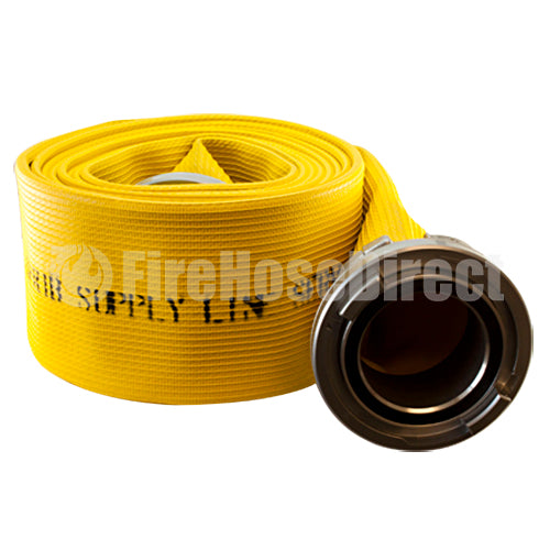 Yellow 6" x 50' Pro-Flow Rubber Hose (Storz Couplings)