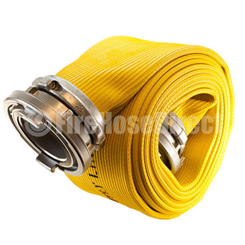 Yellow 6" x 50' Pro-Flow Rubber Hose (Storz Couplings)