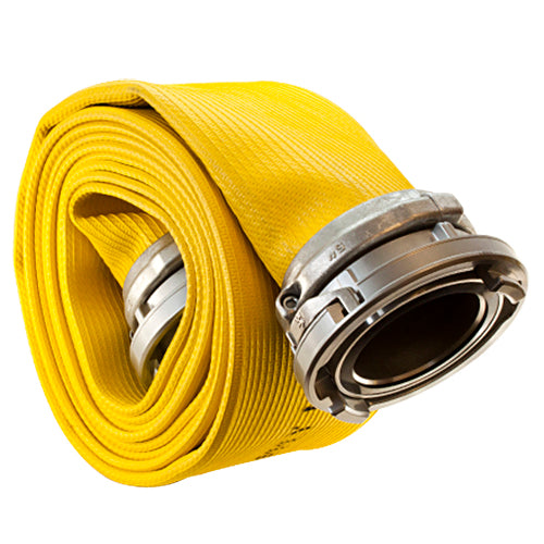 Yellow 5" x 100' Pro-Flow Rubber Hose (Storz Couplings)