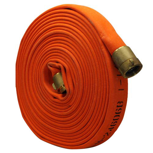 Orange 1 1/2" x 50' Mil-Spec Hose (Brass NPSH Couplings)