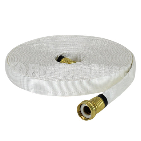 Key Fire Pencil Line White 3/4 x 50' Forestry Hose (Brass GHT) - USA