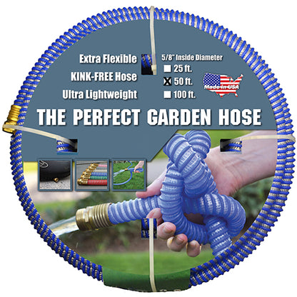 No-Kink 5/8" x 50' Garden Hose (3/4" GHT Couplings)