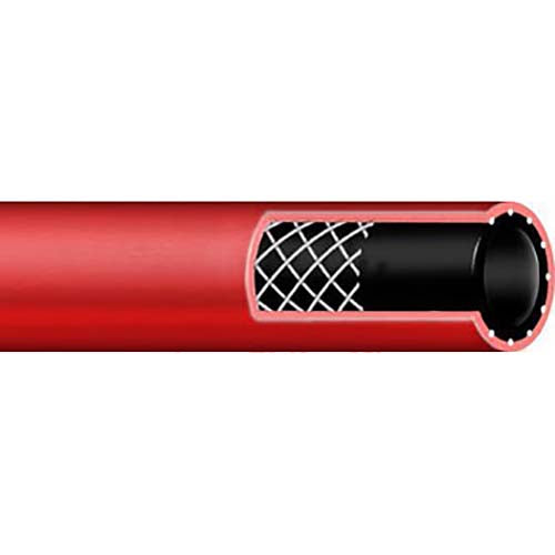 Heavy-Duty Red 1" x 50' Garden Hose (1" NPSH Couplings)