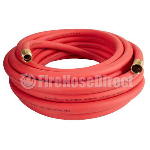 Heavy-Duty Red 3/4" x 50' Garden Hose (3/4" GHT Couplings)