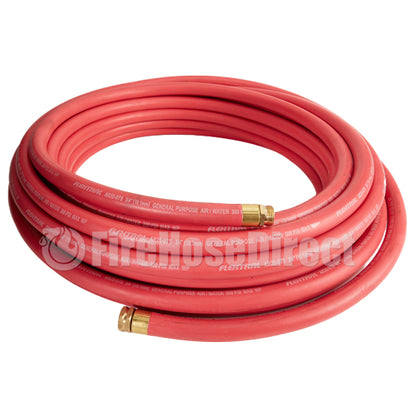 High-Pressure Red 3/4" x 100' Garden Hose (3/4" GHT Couplings)