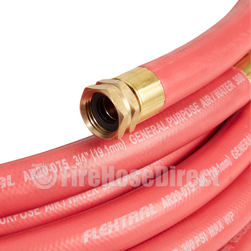 High-Pressure Red 3/4" x 100' Garden Hose (3/4" GHT Couplings)