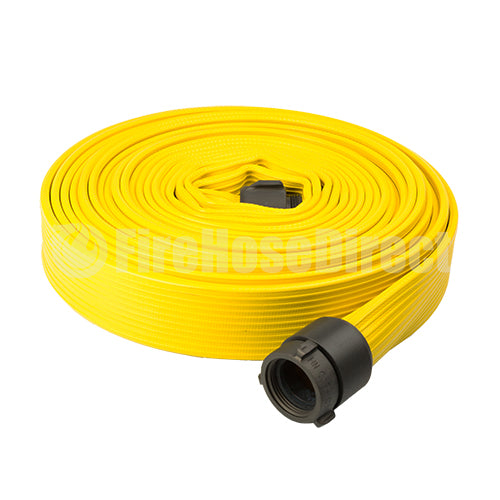 Yellow 1 1/2" x 25' Rubber Hose (Alum NH Couplings)