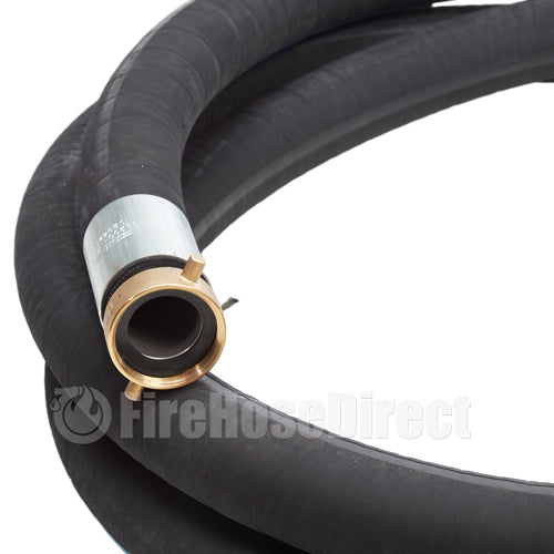 Black 1 1/2" x 20' Thread / Thread Suction Hose