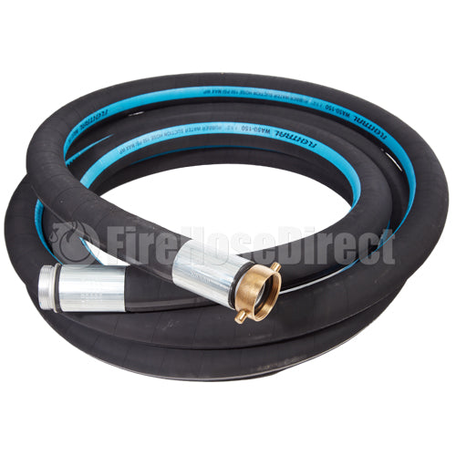 Black 1 1/2" x 20' Thread / Thread Suction Hose