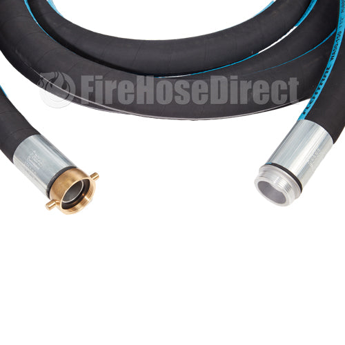 Black 1 1/2" x 20' Thread / Thread Suction Hose