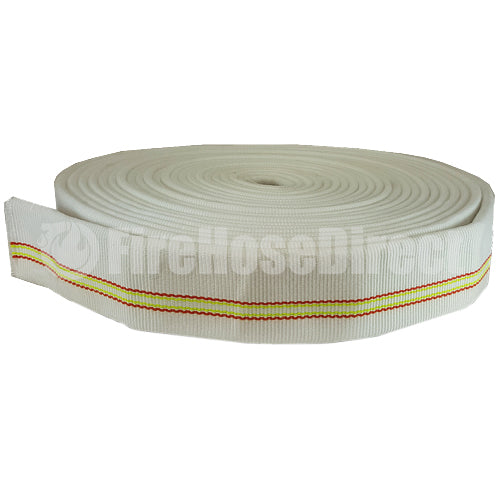 White 2" x 100' Double Jacket Uncoupled Industrial Hose