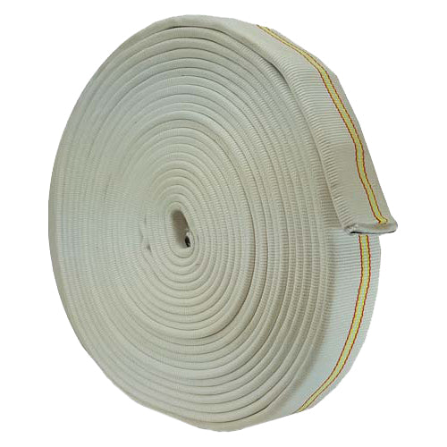 White 2" x 100' Double Jacket Uncoupled Industrial Hose