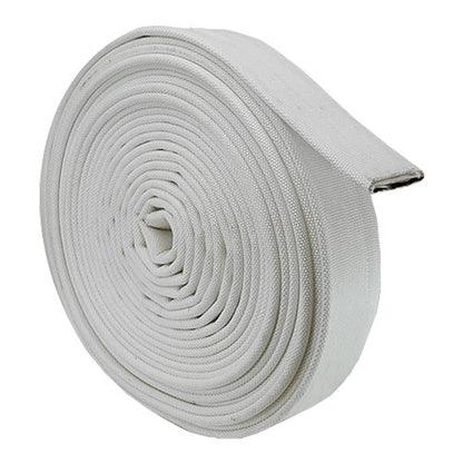 White 4" x 100' Single Jacket Uncoupled Mill Hose