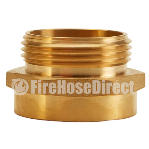 Brass 1 1/2" Female NYFD to 1 1/2" Male NH (Hex)