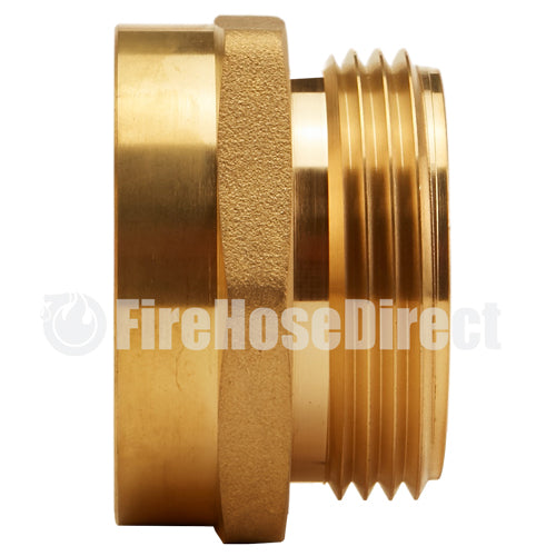 Brass 1 1/2" Female NYFD to 1 1/2" Male NH (Hex)