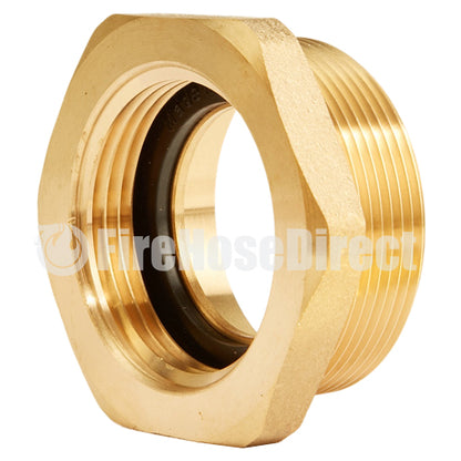 Brass 1 1/2" Female NH to 2 1/2" Male NPT (Hex)