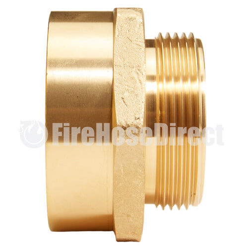 Brass 4" Female NPT to 2 1/2" Male NH (Hex)