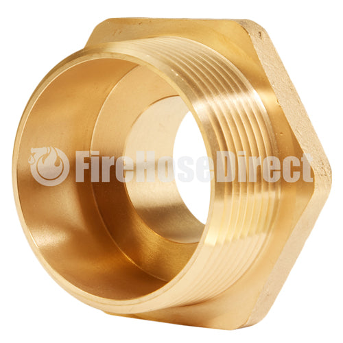 Brass 2 1/2" NPT to 2" NPSH Double Male (Hex)