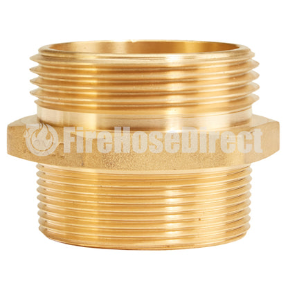 Brass 4" NH to 4" NPT Double Male (Hex)