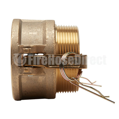 Brass 4" Female Camlock x 4" Male NPT