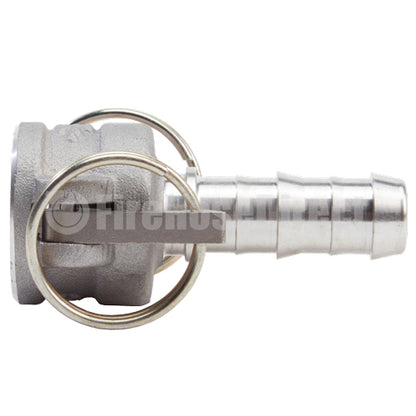 Aluminum 1/2" Female Camlock to Hose Shank