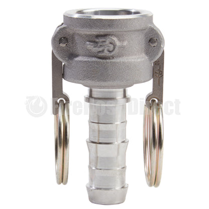 Aluminum 1/2" Female Camlock to Hose Shank