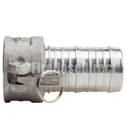 Aluminum 2 1/2" Female Camlock to Hose Shank