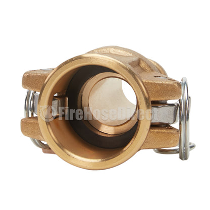 Brass 1 1/4" Female Camlock to Hose Shank