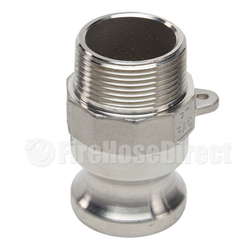 Stainless Steel 1 1/4" Camlock Male x 1 1/4" NPT Male