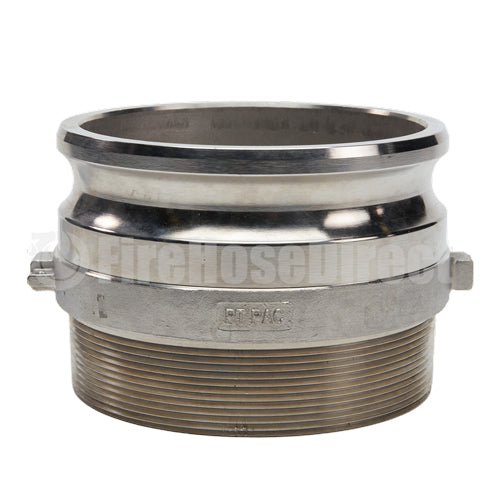 Stainless Steel 6" Camlock Male x 6" NPT Male