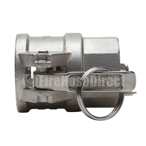 Stainless Steel 1 1/4" Female Camlock x 1 1/4" Female NPT