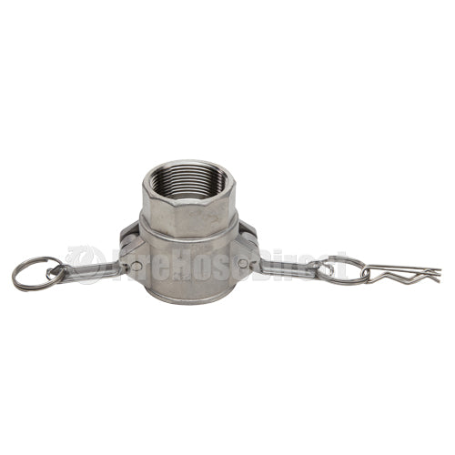 Stainless Steel 1 1/2" Female Camlock x 1 1/2" Female NPT