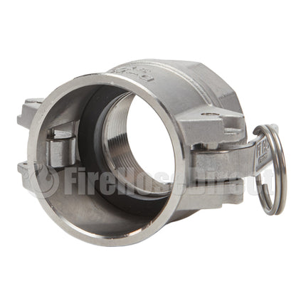 Stainless Steel 1 1/2" Female Camlock x 1 1/2" Female NPT