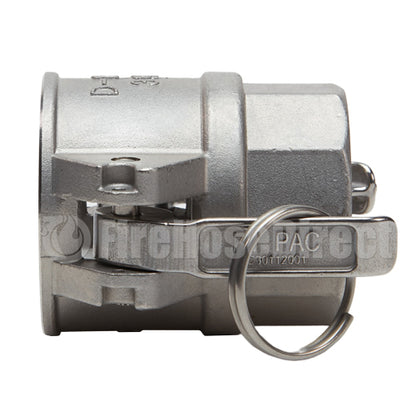 Stainless Steel 1 1/2" Female Camlock x 1 1/2" Female NPT