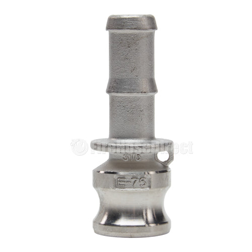 Stainless Steel 3/4" Male Camlock to Hose Shank