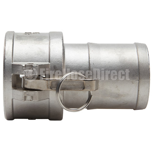 Stainless Steel 2 1/2" Female Camlock to Hose Shank