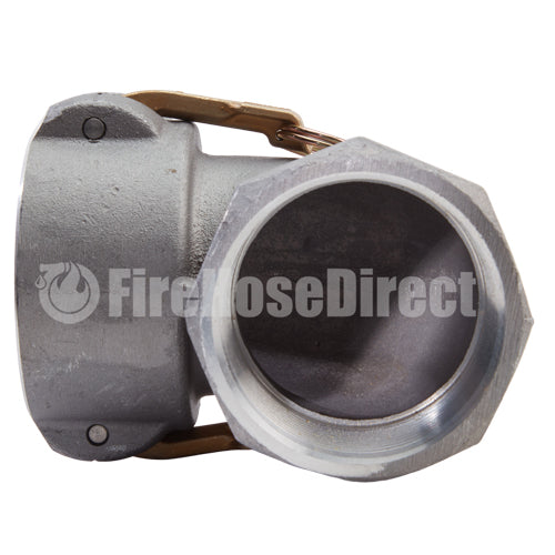 Aluminum 6" Female Camlock x 6" Female NPT 90 Degree Elbow (USA)