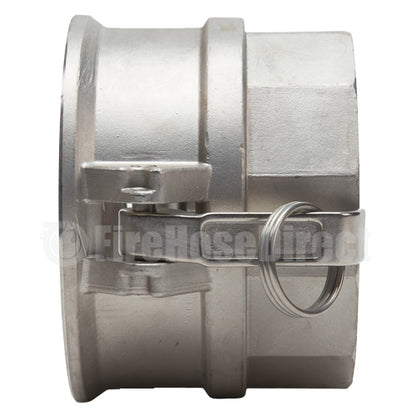 Stainless Steel 4" Female Camlock x 3" Female NPT (USA)