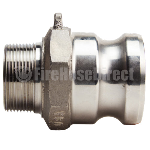 Stainless Steel 2" Camlock Male x 1 1/2" NPT Male (USA)