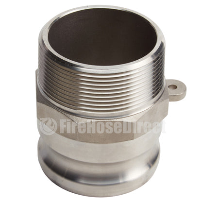 Stainless Steel 3" Camlock Male x 1 1/2" NPT Male (USA)