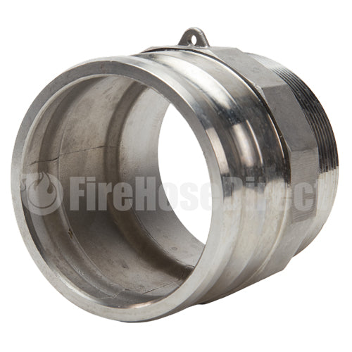 Stainless Steel 4" Camlock Male x 3" NPT Male (USA)