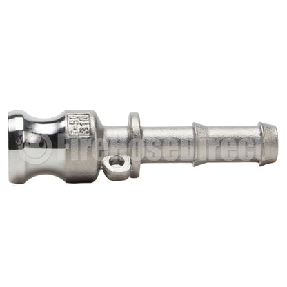 Stainless Steel 1/2" Male Camlock to Hose Shank