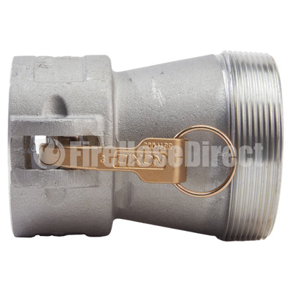 Aluminum 3" Female Camlock x 4" Male NPT