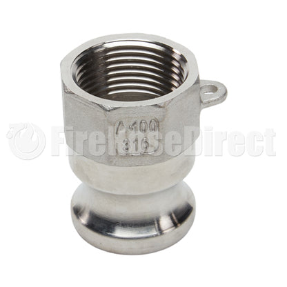 Stainless Steel 1" Male Camlock x 1" Female NPT (USA)