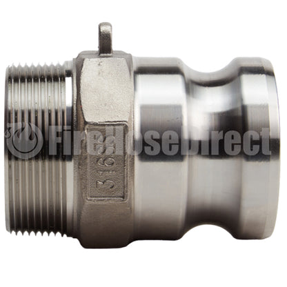 Stainless Steel 2" Camlock Male x 2" NPT Male (USA)