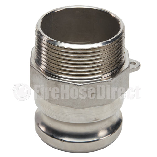 Stainless Steel 2 1/2" Camlock Male x 2 1/2" NPT Male (USA)